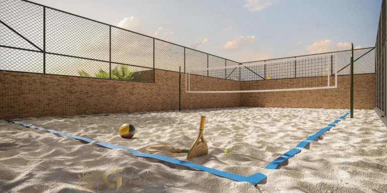 Quadra de beach tennis do Bosque Diálogo Jd. Prudência em condomínio-clube no Jardim Prudência São Paulo