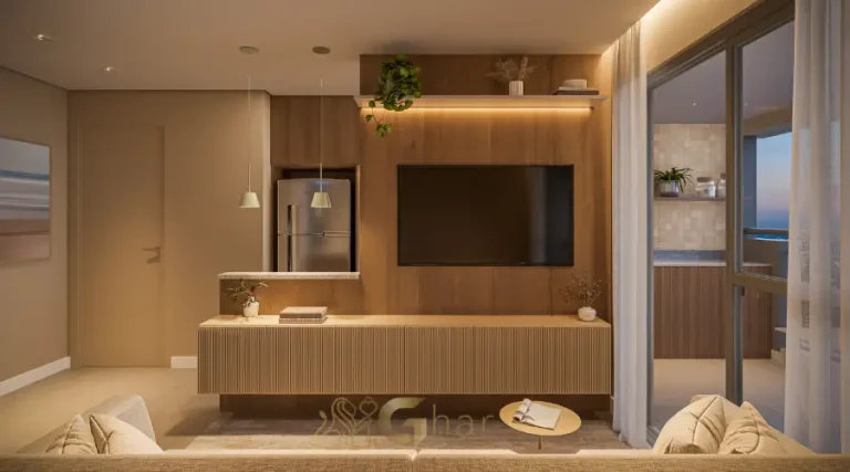 Apartamento decorado de 67 m² com living e terraço no Bosque Santa Cruz