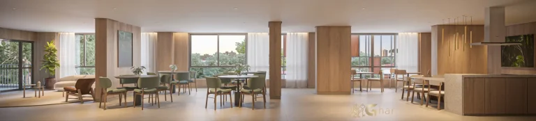 Salão de festas do Bosque Santa Cruz by Diálogo Home Spaces no Alto do Ipiranga