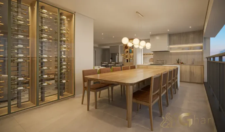 Terraço do apartamento decorado de 167 m² no Bosque Santa Cruz by Diálogo Residences