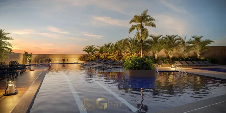 Piscina adulto com raia de 25 metros do Bosque Santa Cruz by Diálogo Residences