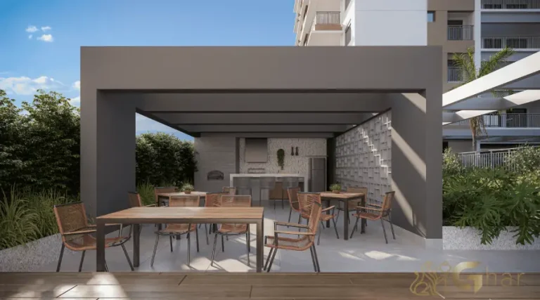 Churrasqueira com forno de pizza no condomínio BoulevarDiálogo Butantã