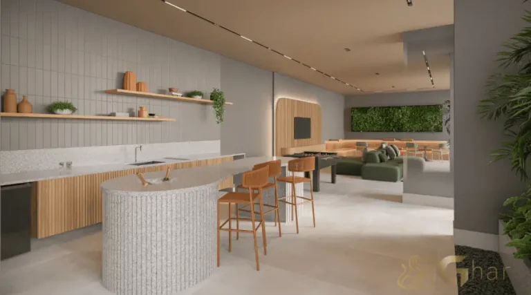 Espaço coliving no condomínio BoulevarDiálogo Butantã para convivência e integração