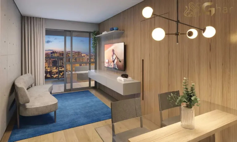 Apartamento decorado com living de 55 m² no Chanés Street em Moema