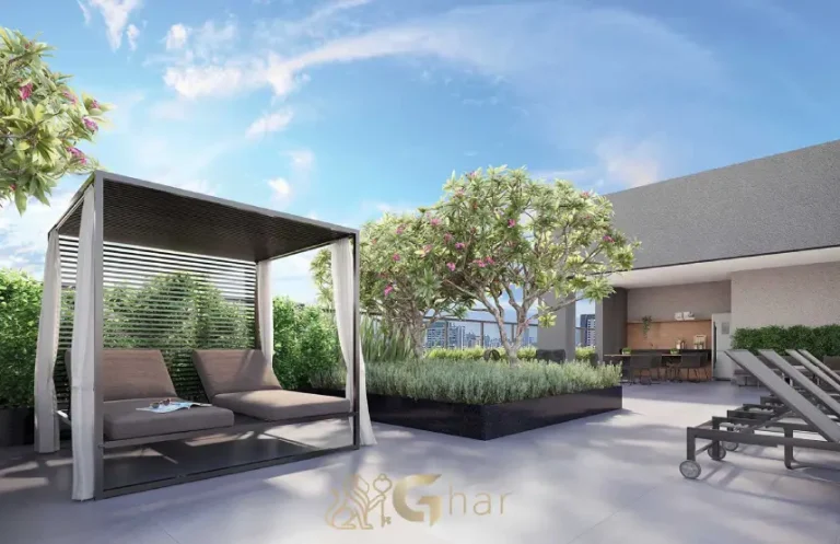 Day bed e bangalôs no rooftop do Chanés Street em Moema