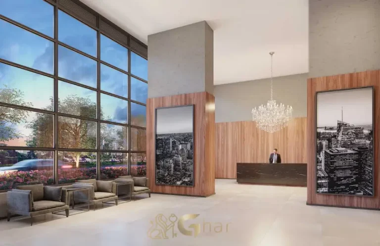 Lobby do condomínio Chanés Street em Moema São Paulo