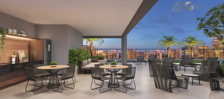 Pool bar no rooftop do Chanés Street em Moema São Paulo