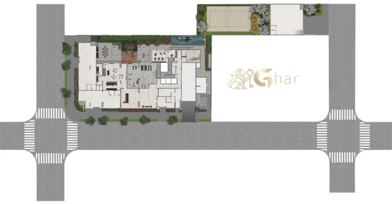 Planta de implantação do térreo do Chanés Street em Moema