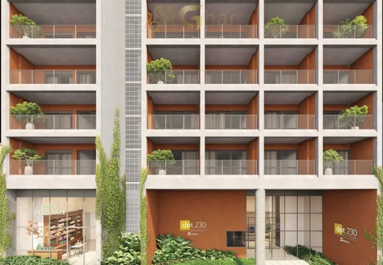 Fachada com varandas do Dot. 230 by Triptyque em Pinheiros