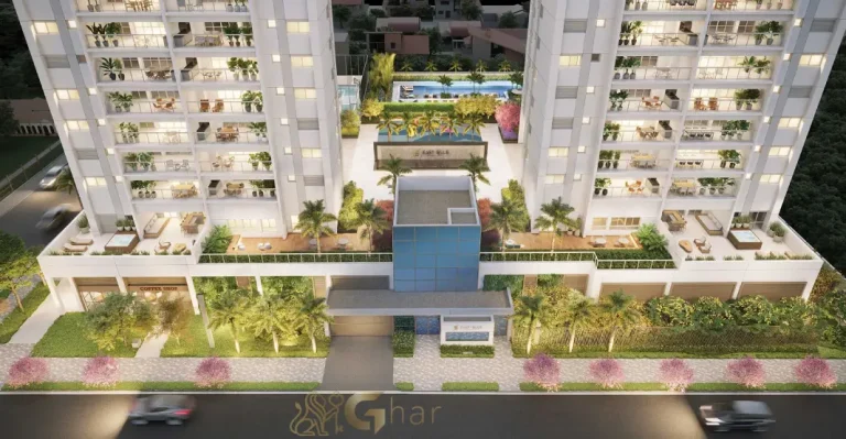 Fachada com acesso principal do East Blue Residences Tatuapé em projeto residencial de alto padrão