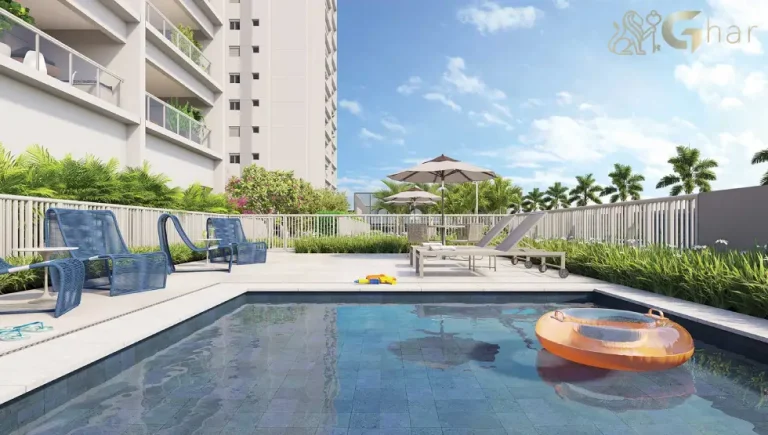 Piscina infantil do East Blue Residences Tatuapé integrada à área de lazer do condomínio