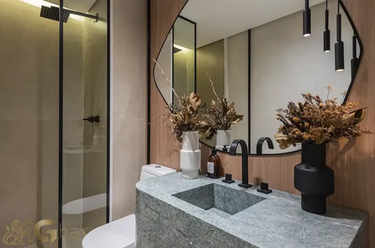 Banheiro do apartamento decorado de 68 m² no Grand Club Home Spaces Alto da Boa Vista