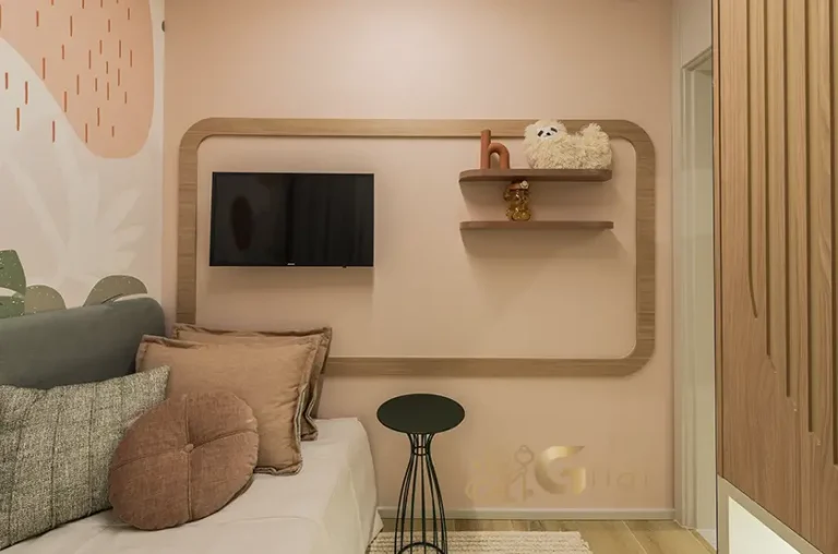 Quarto do apartamento decorado de 68 m² no Grand Club Home Spaces Alto da Boa Vista