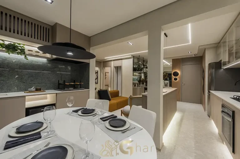 Terraço gourmet do apartamento decorado de 68 m² no Grand Club Home Spaces Alto da Boa Vista