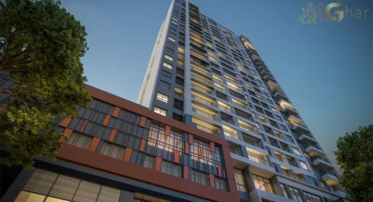 Fachada do Grand Club Home Spaces Alto da Boa Vista com detalhes modernos