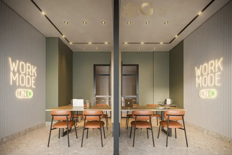 Coworking do Grand Club Home Spaces Alto da Boa Vista em São Paulo