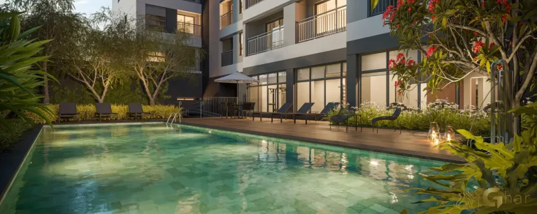 Piscina do condomínio Grand Club Home Spaces Alto da Boa Vista em São Paulo