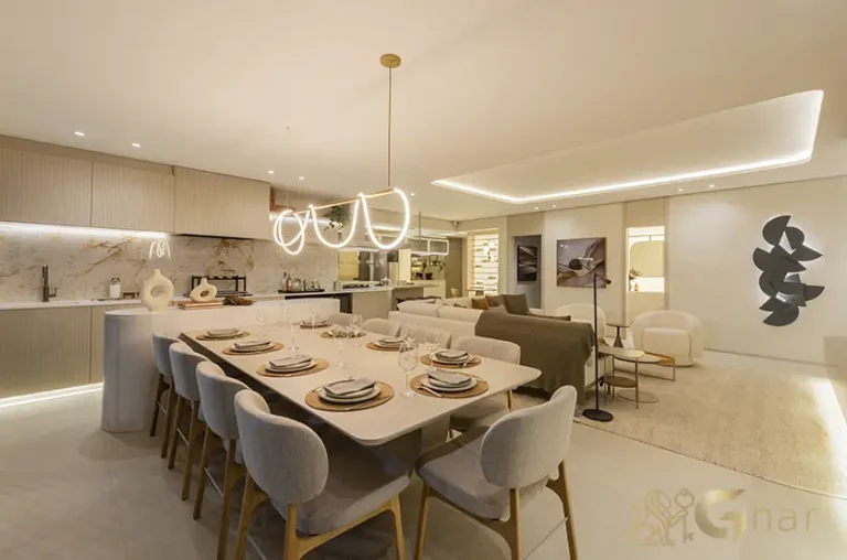 Terraço gourmet do apartamento decorado de 184 m² no Grand High Residences Alto da Boa Vista