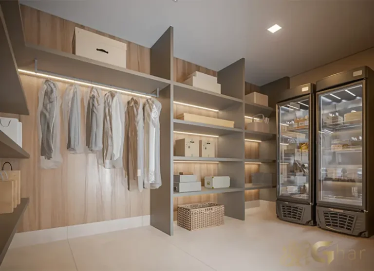 Espaço delivery do Grand High Residences Alto da Boa Vista com lockers para encomendas