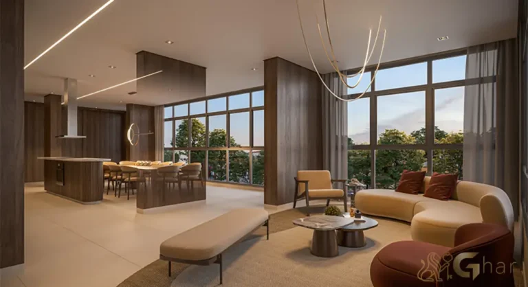 Ambiente do espaço gourmet do Grand High Residences Alto da Boa Vista com design sofisticado