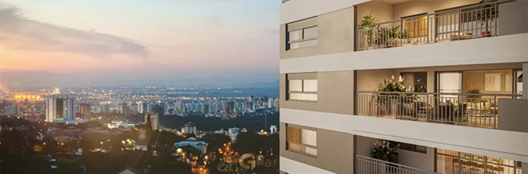 Fachada com varandas do Grand High Residences Alto da Boa Vista