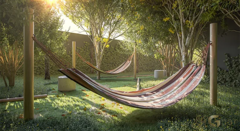 Redário do Grand High Residences Alto da Boa Vista em área de lazer arborizada