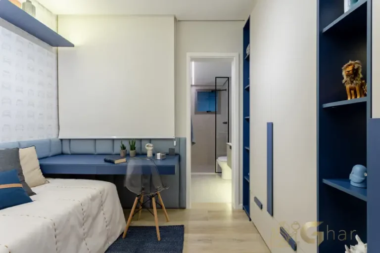 Quarto do apartamento decorado High Line Tatuapé com 110 m²