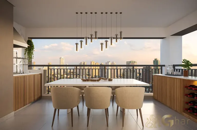 Terraço gourmet do apartamento decorado High Line Tatuapé com 71 m²