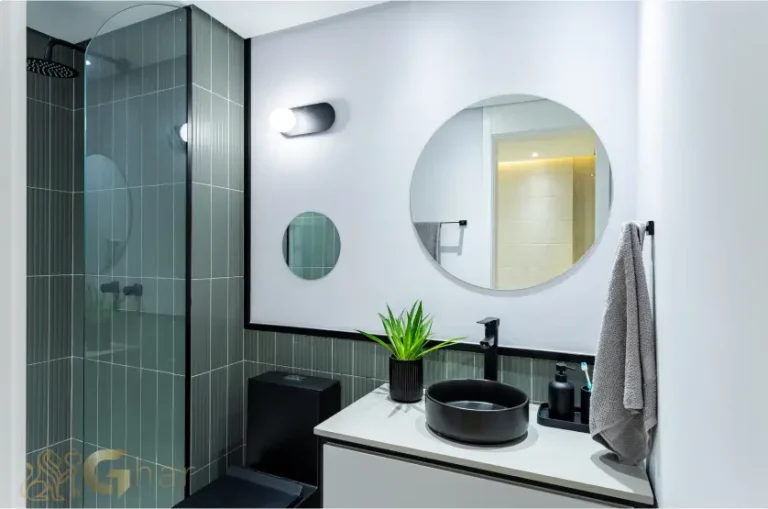 Banheiro da suíte do apartamento decorado 110m² no Inspire Diálogo Home Resort