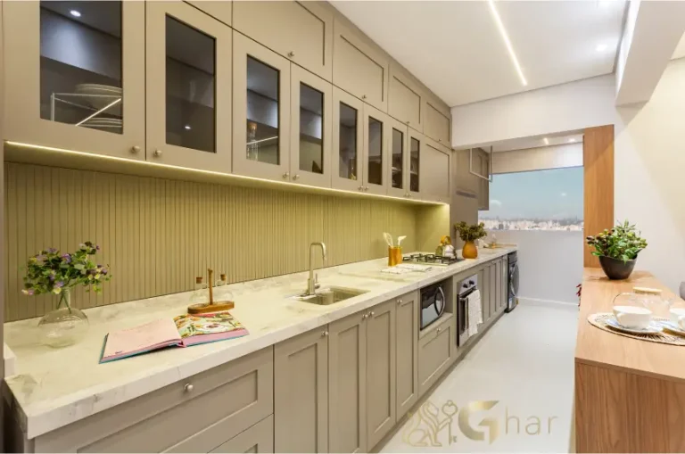 Cozinha do apartamento decorado 110m² no Inspire Diálogo Home Resort em Pirituba