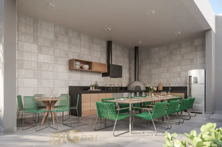 Churrasqueira do Inspire Diálogo Home Resort em Pirituba integrada ao lazer