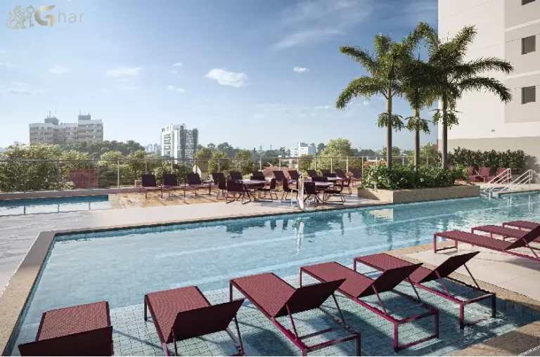 Piscina do Inspire Diálogo Home Resort em Pirituba com área de lazer completa