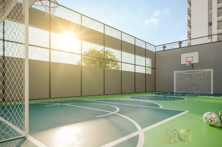 Área esportiva com quadra recreativa no Inspire Diálogo Home Resort em Pirituba