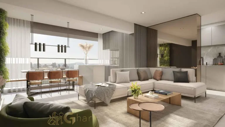 Living do apartamento decorado de 66 m² no Jota by Lindenberg Vila Mariana