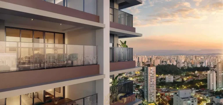 Fachada com varandas do Jota by Lindenberg Vila Mariana vista aérea por drone