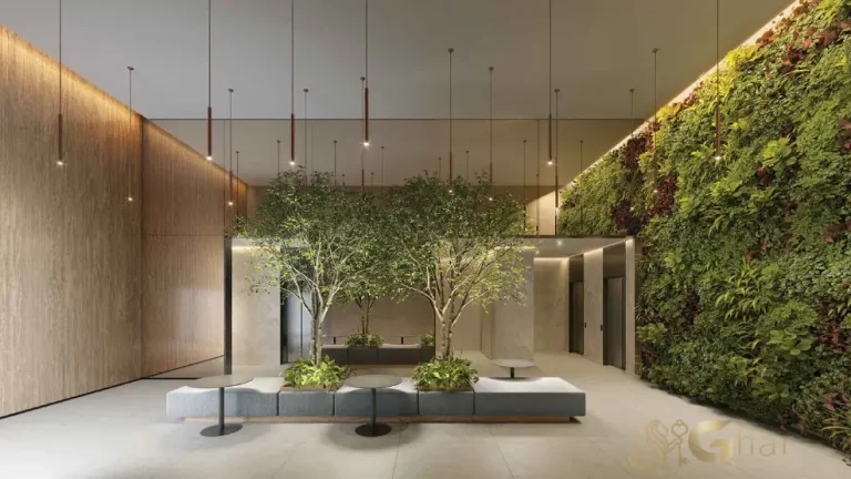 Hall residencial do Jota by Lindenberg Vila Mariana com arquitetura sofisticada