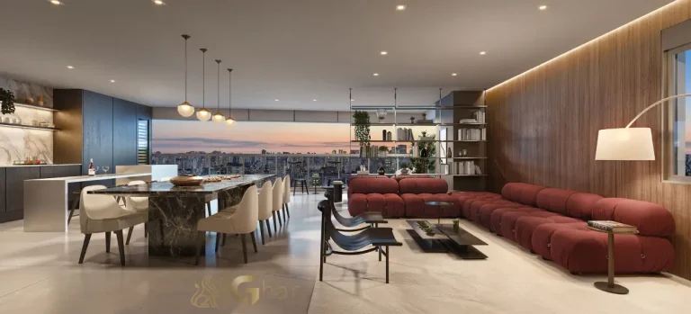 Terraço do apartamento decorado de 164 m² no Lindenberg Alto das Nações