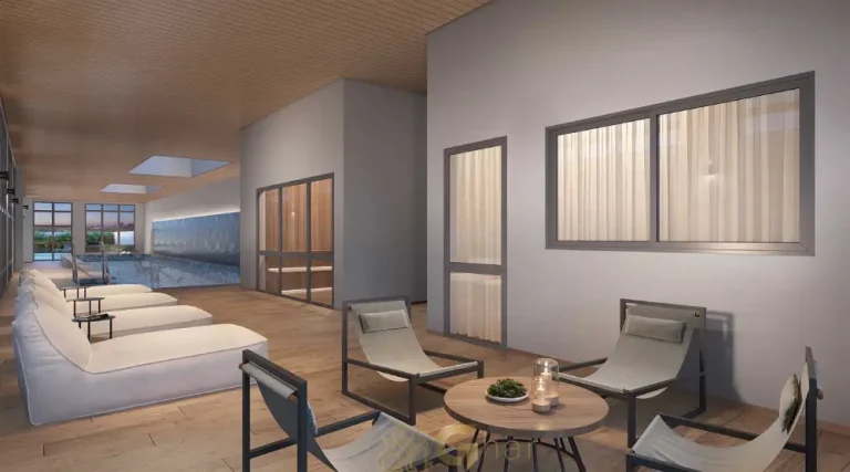 Área de descanso da sauna no Lindenberg Alto das Nações