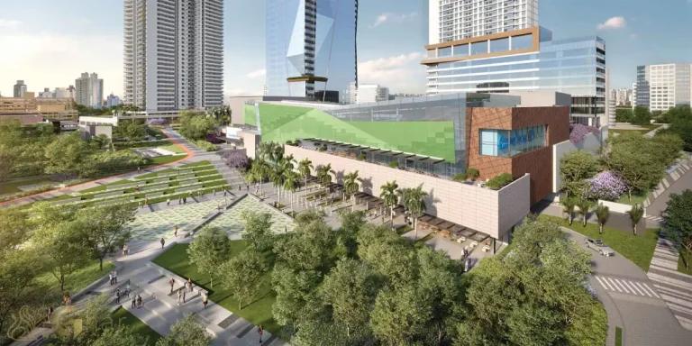 Fachada do Lindenberg Alto das Nações com acesso ao mall e Carrefour