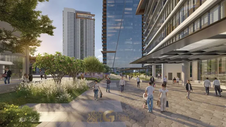 Praça superior do Lindenberg Alto das Nações com áreas de convivência