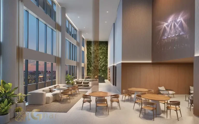 Sky lounge panorâmico do Lindenberg Alto das Nações em condomínio de luxo