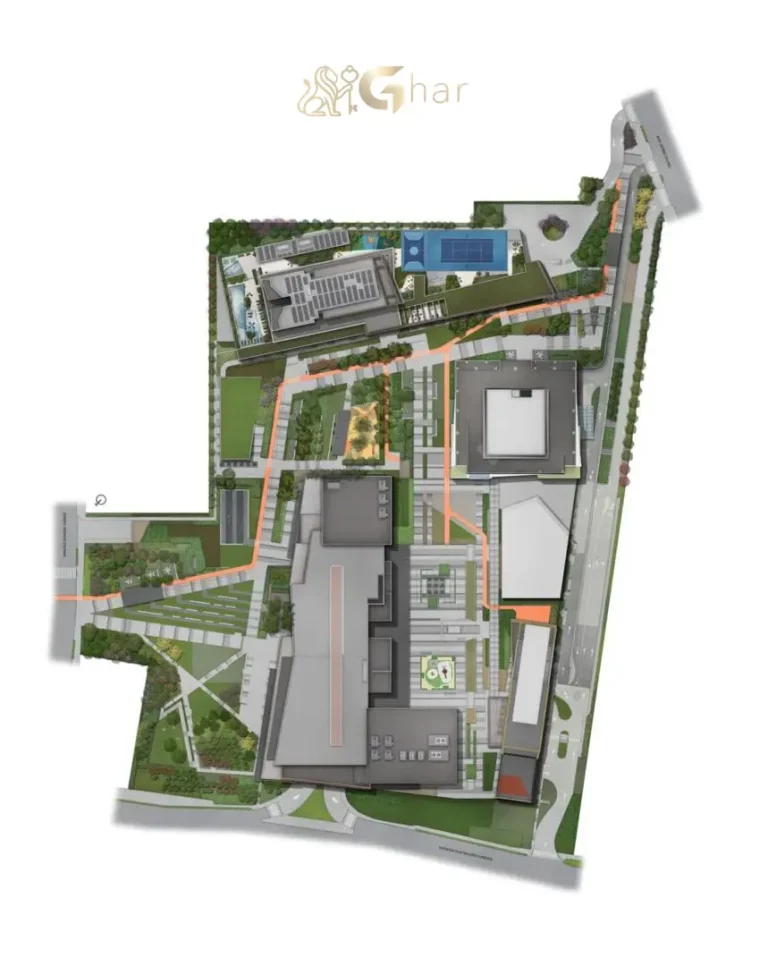 Planta de implantação do Complexo Alto das Nações em São Paulo