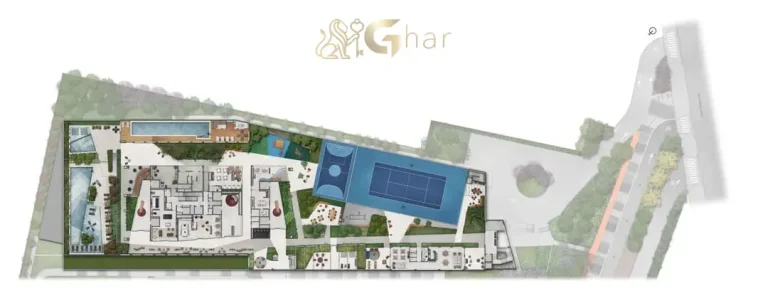 Planta de implantação do térreo do Lindenberg Alto das Nações