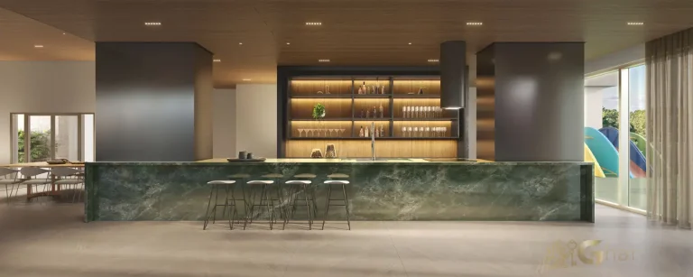 Bar de festas do Lindenberg Alto de Pinheiros em condomínio de alto padrão