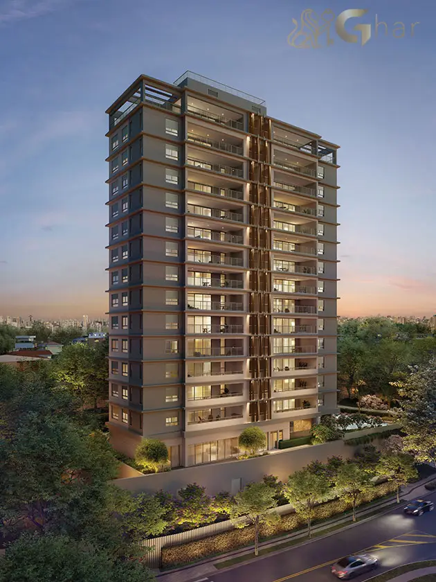 Fachada do Lindenberg Alto de Pinheiros com arquitetura contemporânea no Alto de Pinheiros