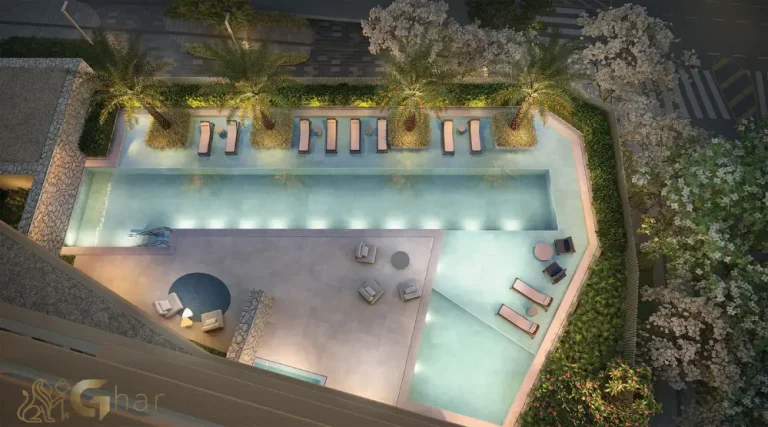 Piscina com solarium no Lindenberg Alto de Pinheiros em condomínio de alto padrão