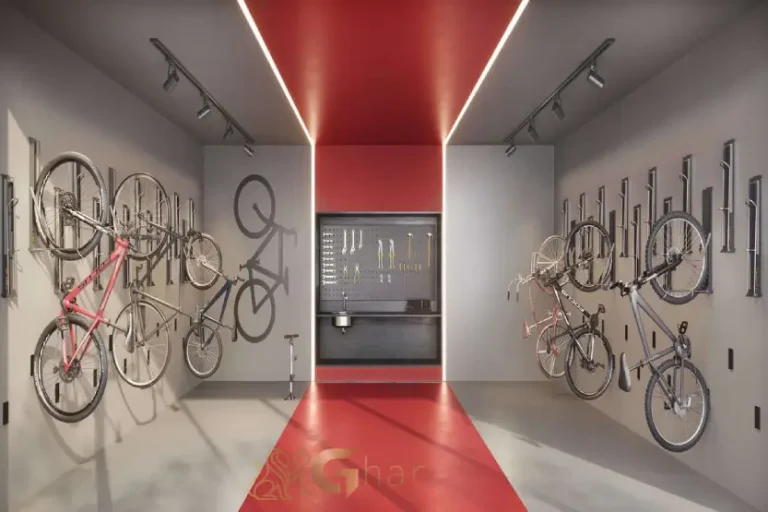 Bicicletário do Lindenberg Groenlândia 77 com estrutura moderna e segura nos Jardins