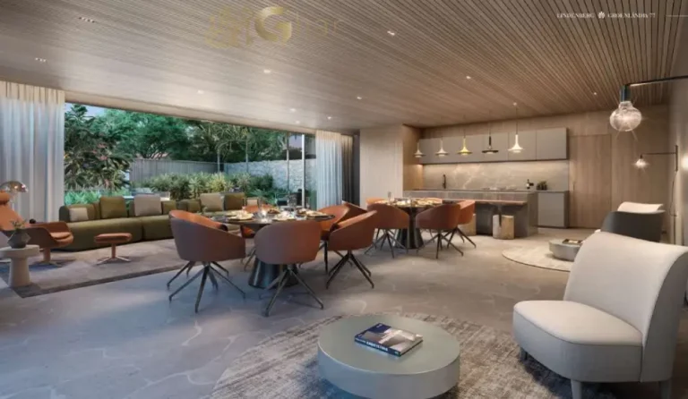 Salão de festas do Lindenberg Groenlândia 77 com espaço elegante para eventos