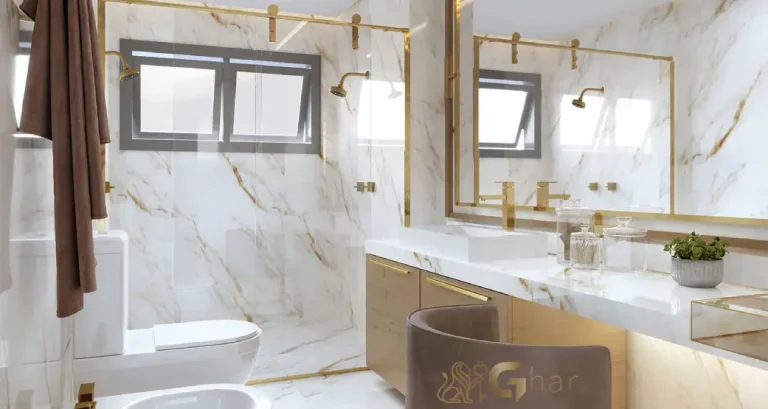 Banho da suíte master do apartamento decorado Lindenberg Ibirapuera