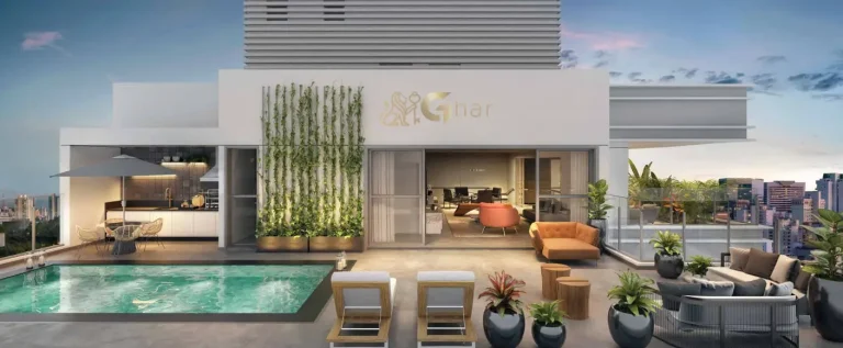 Terraço do apartamento duplex decorado de 565 m² no Lindenberg Ibirapuera